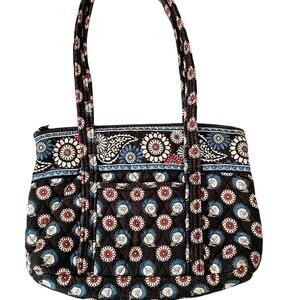 Vera Bradley Black and Blue Floral Shoulder Bag